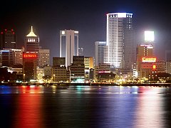 Night View of Johor Bahru, Malaysia